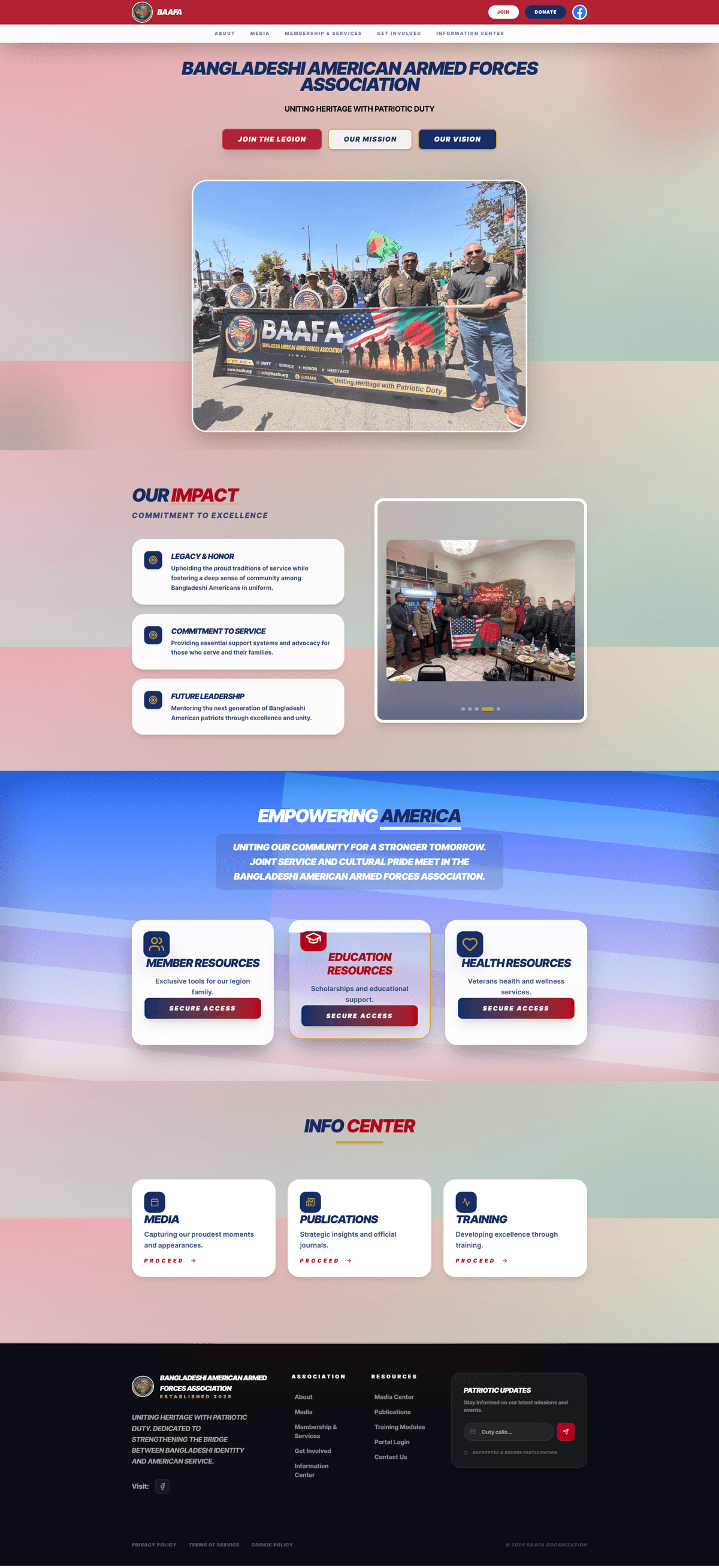 BAAFA Full Landing Page